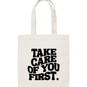 Stylish Cream Tote Bag with Motivational Print